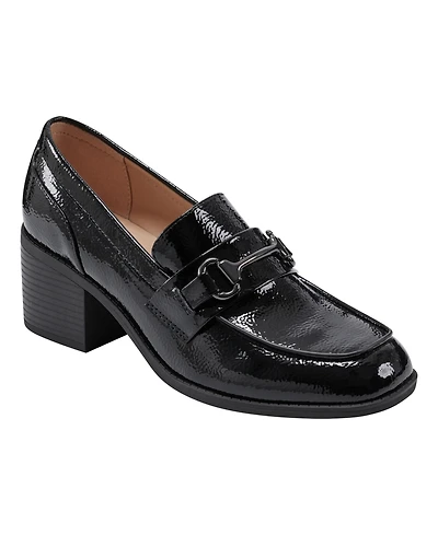 Bandolino Women's Mayble Block Heel Hardware Detail Loafers