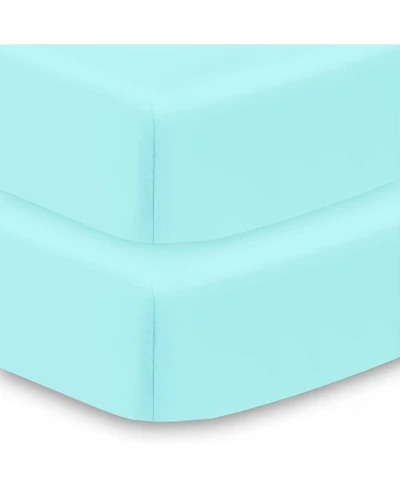 BreathableBaby All-in-One Fitted Sheet & Waterproof Cover for 52" x 28" Crib Mattress (2-Pack)