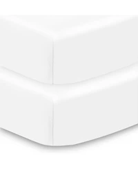 BreathableBaby All-in-One Fitted Sheet & Waterproof Cover for 52" x 28" Crib Mattress (2-Pack)
