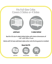 BreathableBaby Breathable Mesh Liner for Full-Size Cribs, Sheer Deluxe 5mm (Size 4FS Covers 3 or 4 Sides)