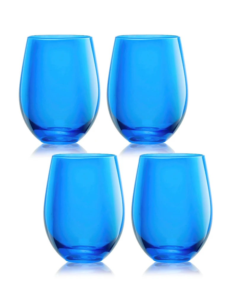 Carnival Stemless 19 oz Wine Glasses, Set of 4