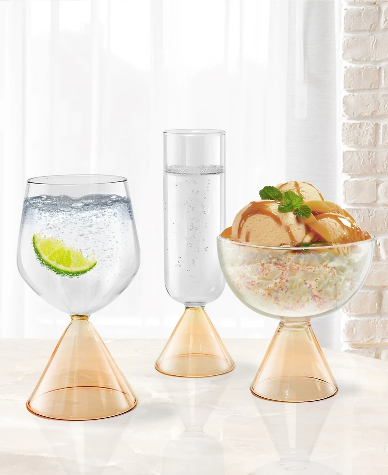 Qualia Glass Venice Flute Glasses, Set of 2