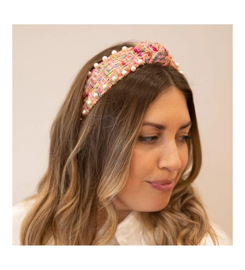 Women's It Girl Pearl Headband - Pink