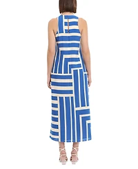 Donna Morgan Women's Striped Sleeveless Maxi Dress