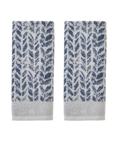 Skl Home Distressed Leaves Turkish Cotton Towel