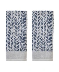 Skl Home Distressed Leaves Turkish Cotton Towel