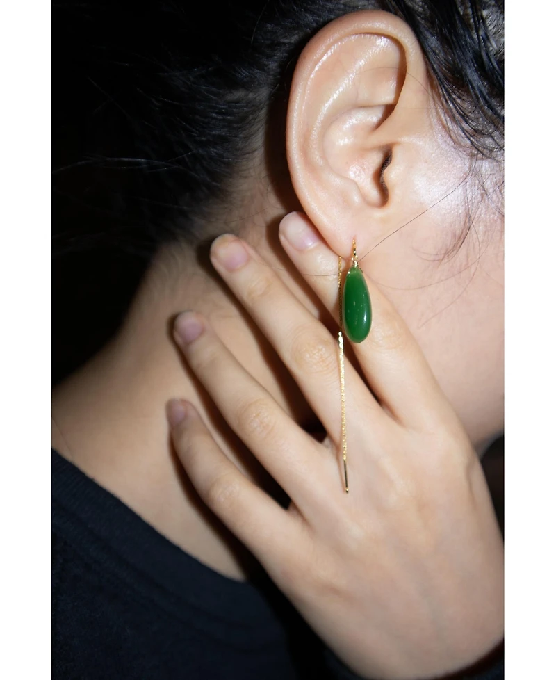 seree Waterdrop — Lab jade drop earrings