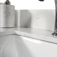 Streamdale Furniture 43 X 22 Bathroom Stone Vanity Top Engineered Stone Carrara Marble With Rectangle