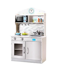 Kids Wooden Pretend Cooking Playset Cookware Play Set Kitchen Toys Gift
