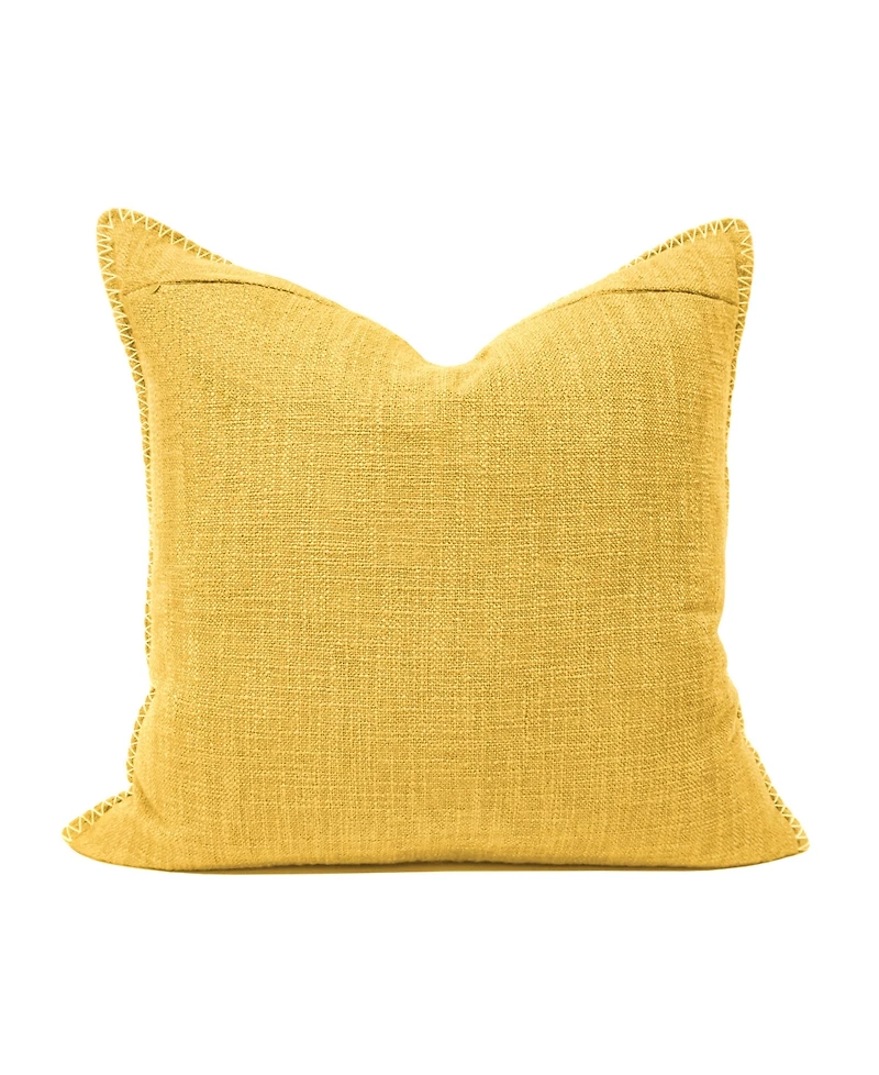 Millihome Wendy Button Whip Stitch Decorative Pillow, 20" x 20"