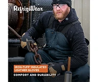 RefrigiWear Men's Iron-Tuff Insulated Leather Gloves