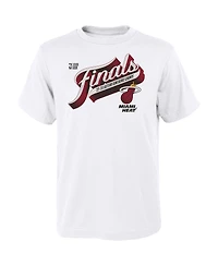 Preschool Boys and Girls Fanatics White Miami Heat 2023 Eastern Conference Champions Locker Room T-shirt