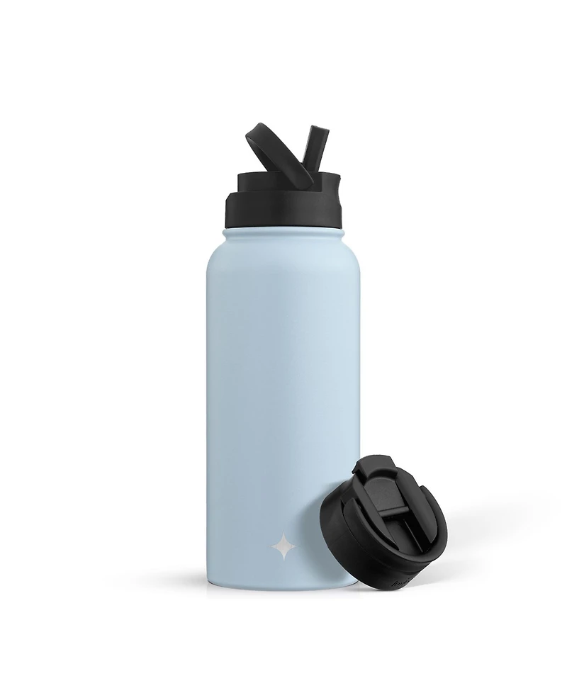 Water Bottle with Flip Lid, Sport Straw 32 oz