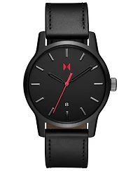 Mvmt Men's Classic Ii Black Leather Strap Watch 44mm