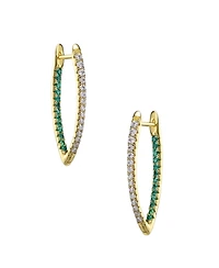 Sterling Silver Cubic Zirconia Hoop Earrings