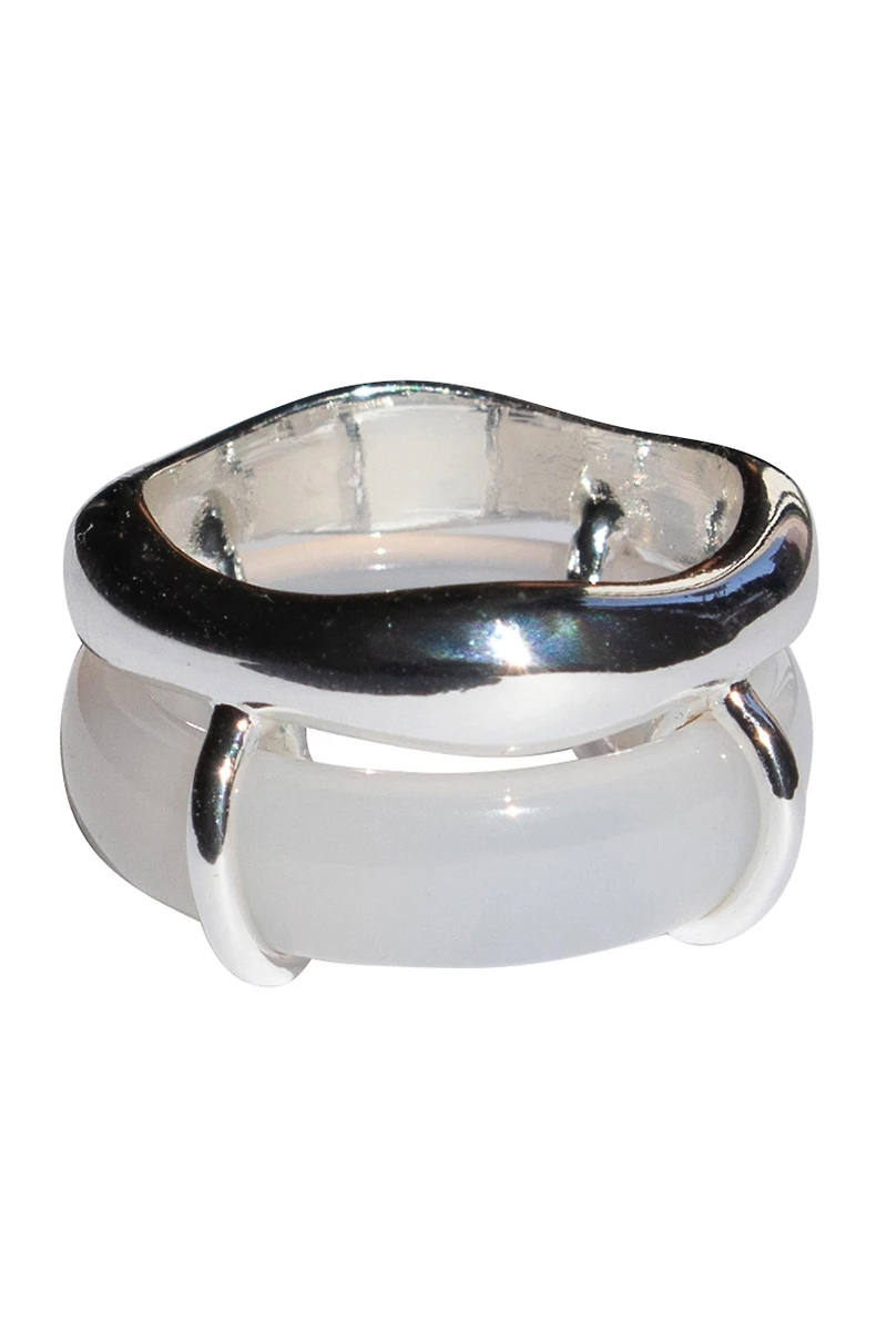 seree Lilac — Chunky green and purple jade ring