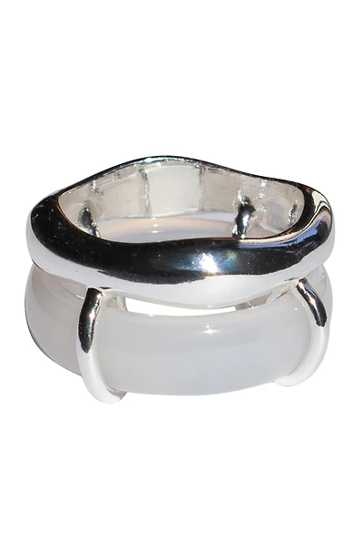 seree Lilac — Chunky green and purple jade ring