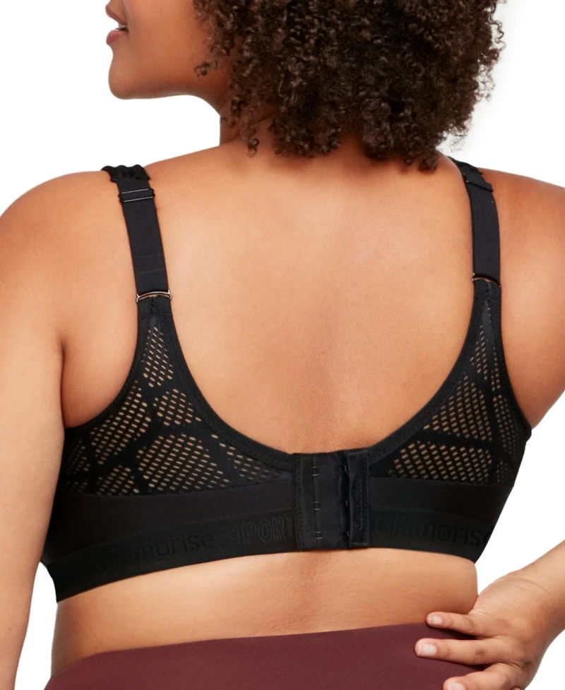 Full Figure Plus No-Sweat Mesh Sports Wirefree Bra 1068
