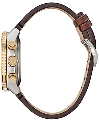 Citizen Eco-Drive Men's Chronograph Promaster Skyhawk Brown Leather Strap Watch 45mm
