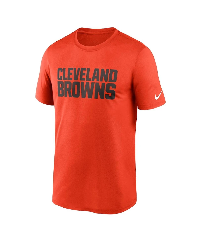 Men's Nike Orange Cleveland Browns Legend Wordmark Performance T-shirt