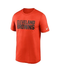 Men's Nike Orange Cleveland Browns Legend Wordmark Performance T-shirt