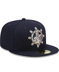 Men's New Era Navy Lake County Captains Marvel x Minor League 59FIFTY Fitted Hat