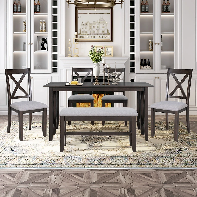 Streamdale 6-Piece Foldable Dining Set