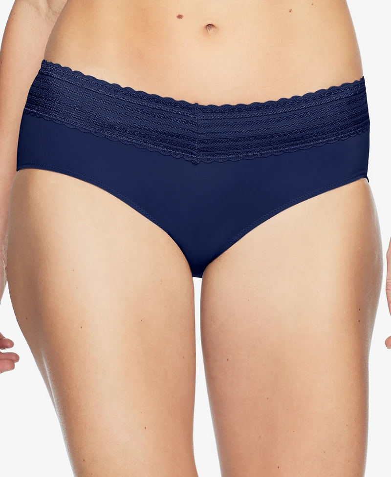 Warners No Pinching, Problems Dig-Free Comfort Waist with Lace Microfiber Hipster 5609J