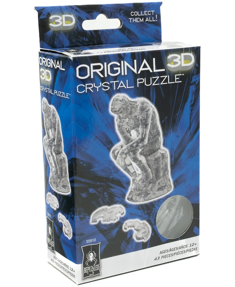 Bepuzzled 3D Crystal Puzzle the Thinker Clear, 43 Pieces