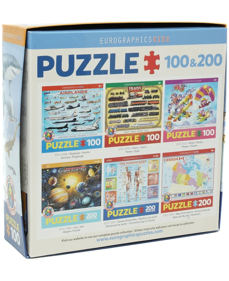 Eurographics Incorporated Smart Kids Collection Sharks Jigsaw Puzzle, 100 Pieces