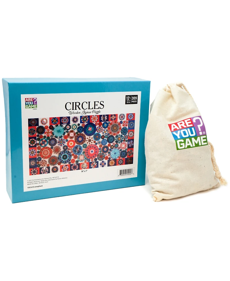Wooden Jigsaw Puzzle Circles, 309 Pieces