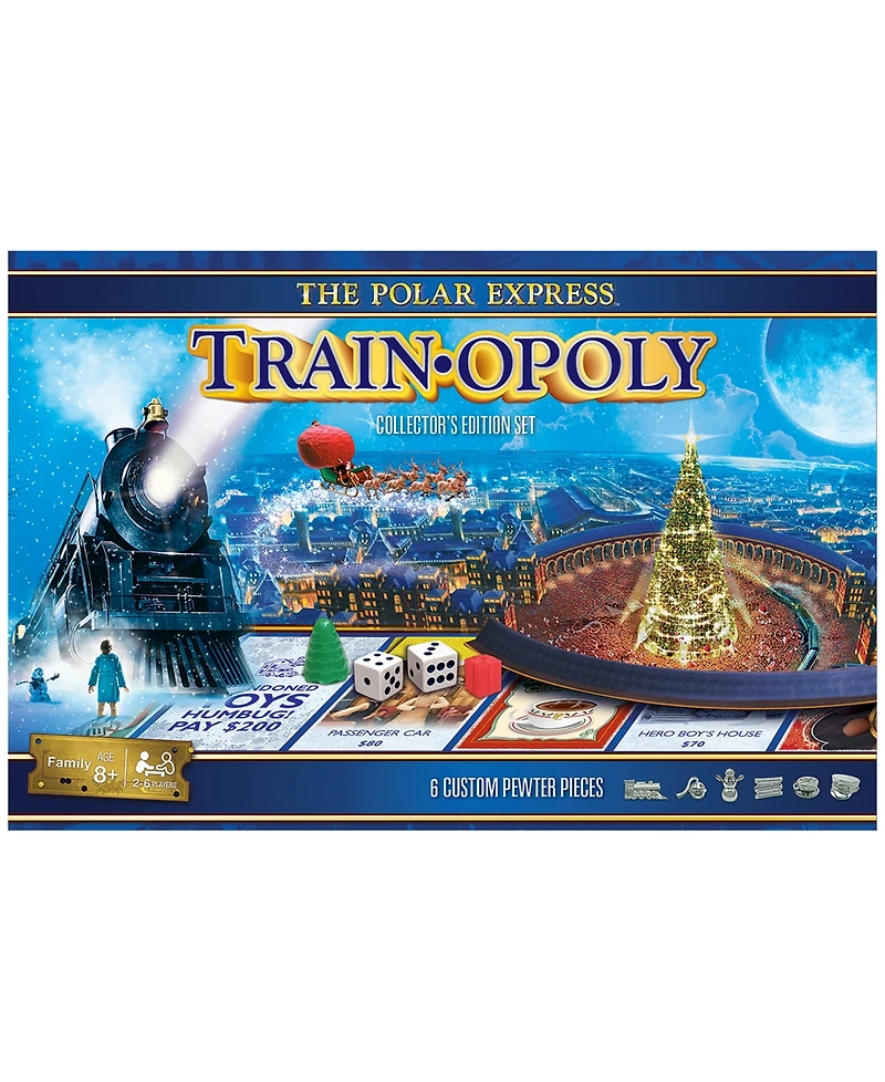 Masterpieces Puzzles the Polar Express Train-Opoly Collector's Edition Set