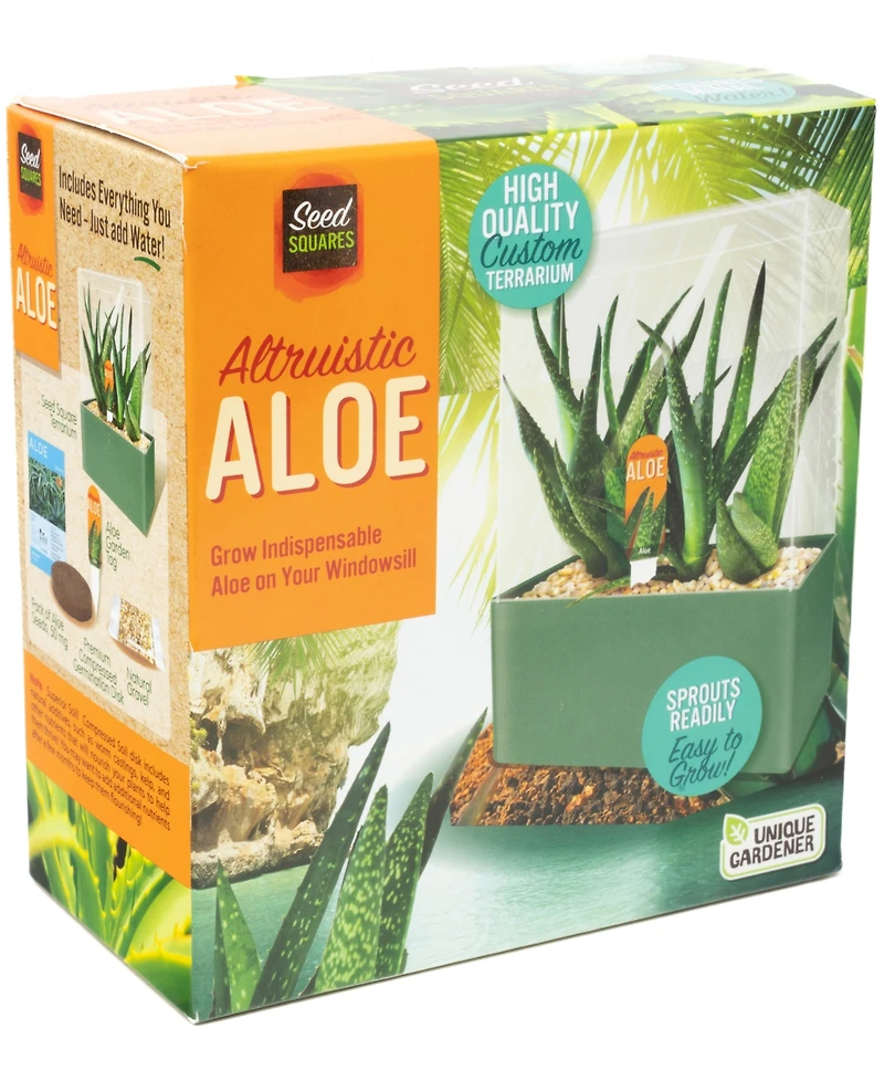 Unique Gardener Seed Squares Altruistic Aloe Plant Kit