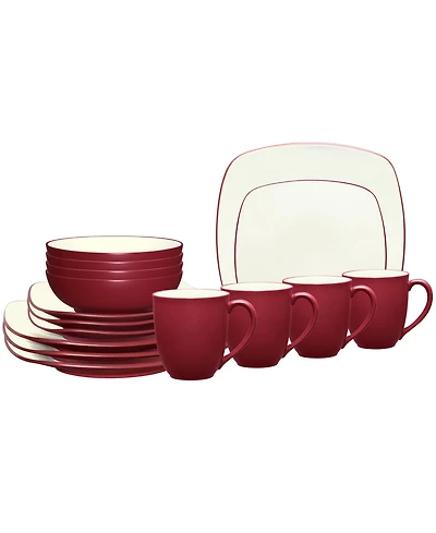 Noritake Colorwave Square 16 Pc. Dinnerware Set, Service for 4