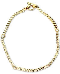Minu Jewels Gold-Tone Box Chain Flex Bracelet