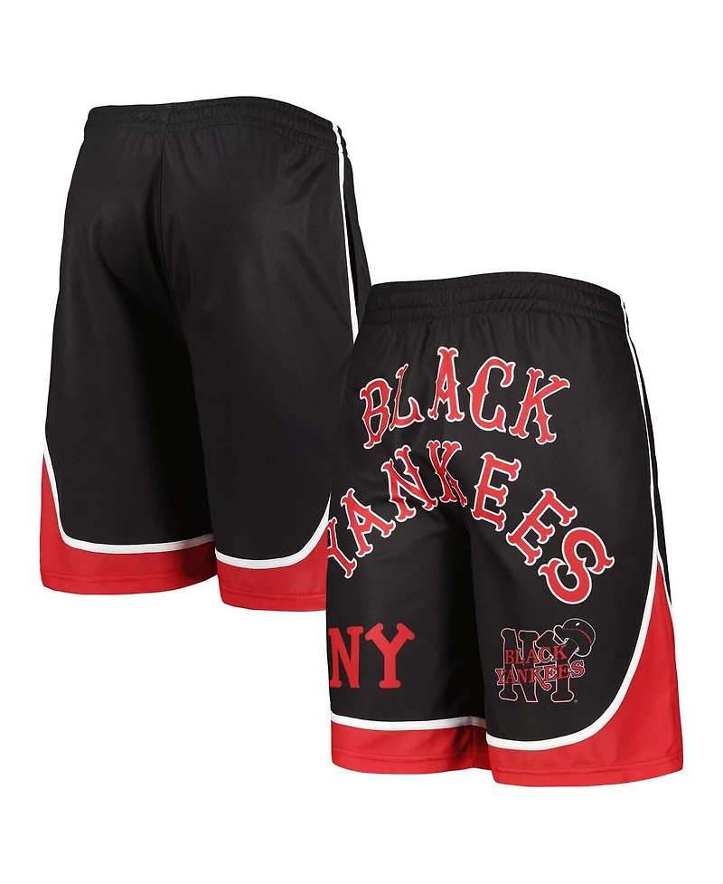 Men's Stitches Black Black Yankees Shorts