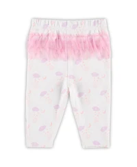 Girls Newborn and Infant White Chicago Bears Spreading Love Bodysuit and Tutu Leggings Set