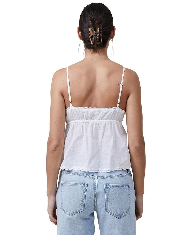 Cotton On Women's Cotton Lace Cami