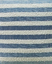 Vibhsa Linden Street 100% Cotton Ombre Textured Stripe Decorative Pillow, 20" x 20"
