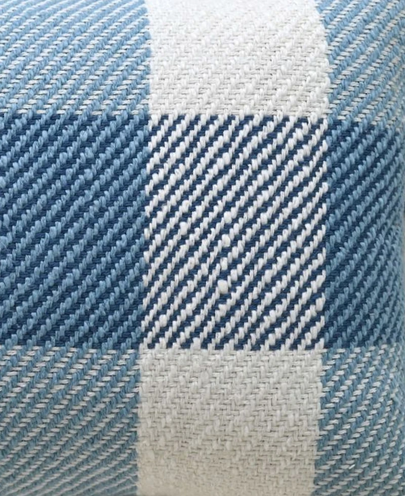Closeout! Vibhsa Linden Street Handloom Woven Textured Plaid Decorative Pillow, 14'' x 20''