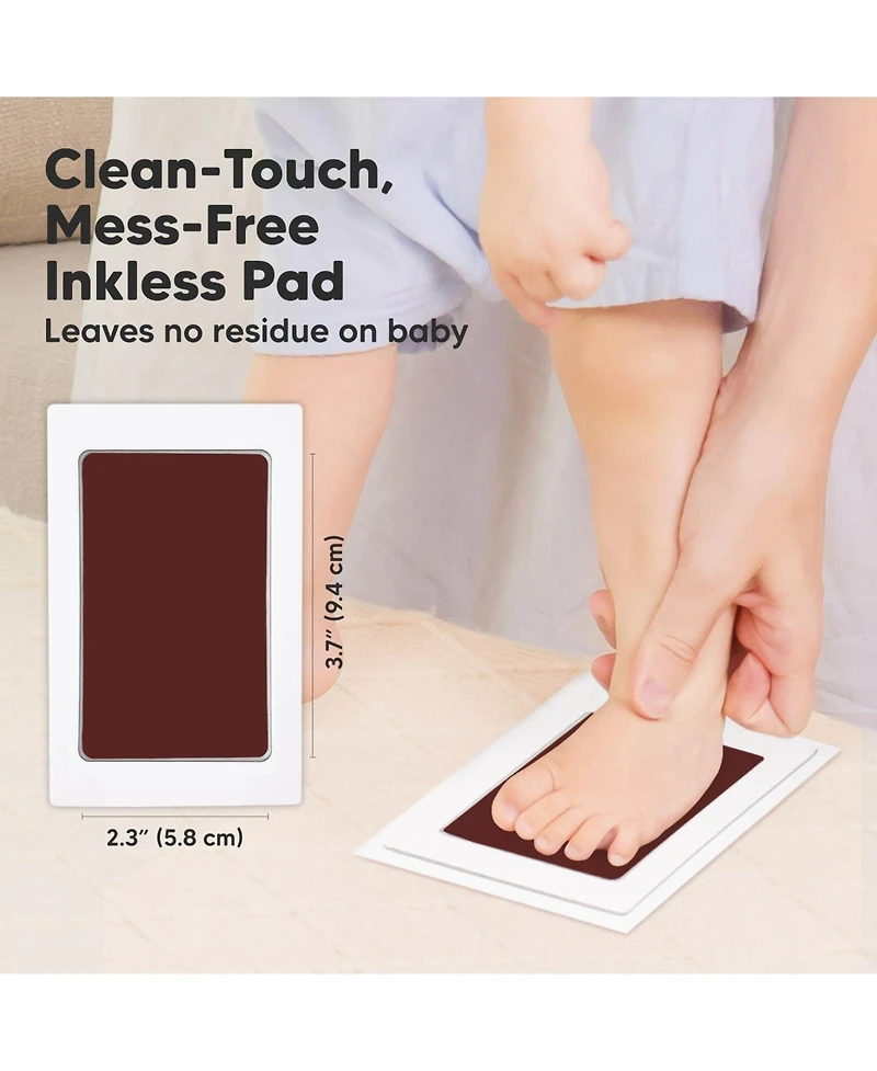 KeaBabies 4pk Inkless Ink Pad for Baby Hand and Footprint Kit, Clean Touch Dog Paw, Nose Print & Pet Safe