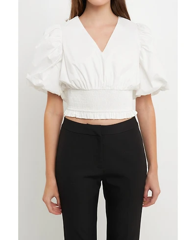 endless rose Women's Smocked waist Top