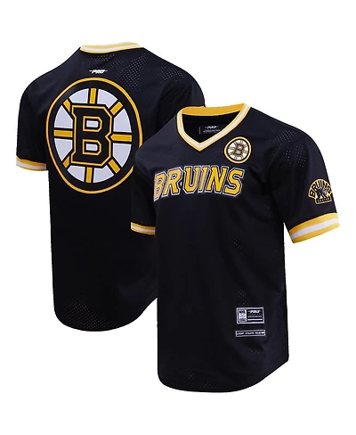 Men's Pro Standard Black Boston Bruins Classic Mesh V-Neck T-shirt