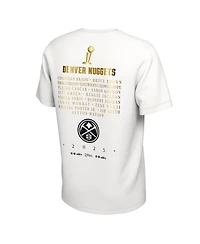 Men's Nike White Denver Nuggets 2023 Nba Finals Champions Celebration Roster T-shirt