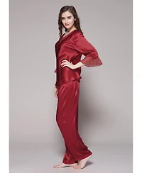 Lilysilk Women's Laced Silk Pajama Set