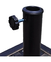 17.5'' Umbrella Base Stand Market Patio Standing Outdoor Living Heavy Duty (Square)