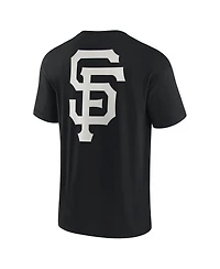 Men's and Women's Fanatics Signature Black San Francisco Giants Super Soft Short Sleeve T-shirt