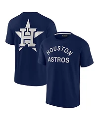 Men's and Women's Fanatics Signature Navy Houston Astros Super Soft Short Sleeve T-shirt