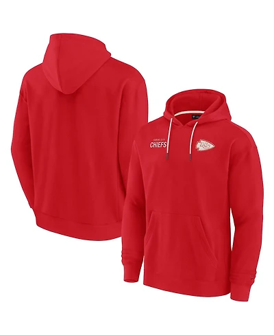 Men's and Women's Fanatics Signature Red Kansas City Chiefs Super Soft Fleece Pullover Hoodie