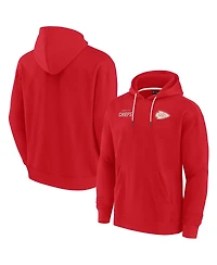 Men's and Women's Fanatics Signature Red Kansas City Chiefs Super Soft Fleece Pullover Hoodie